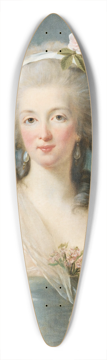 Elisabeth Louise Vige Le Brun - Portrait of a lady said portraitof Jeanne de Valois, Comtesse de la Motte 39.3 inch art pintail longboard deck