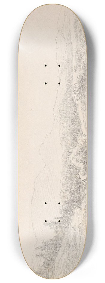 Adolph Tidemand - Landskap ved Mkeren 8.25 inch art skate deck