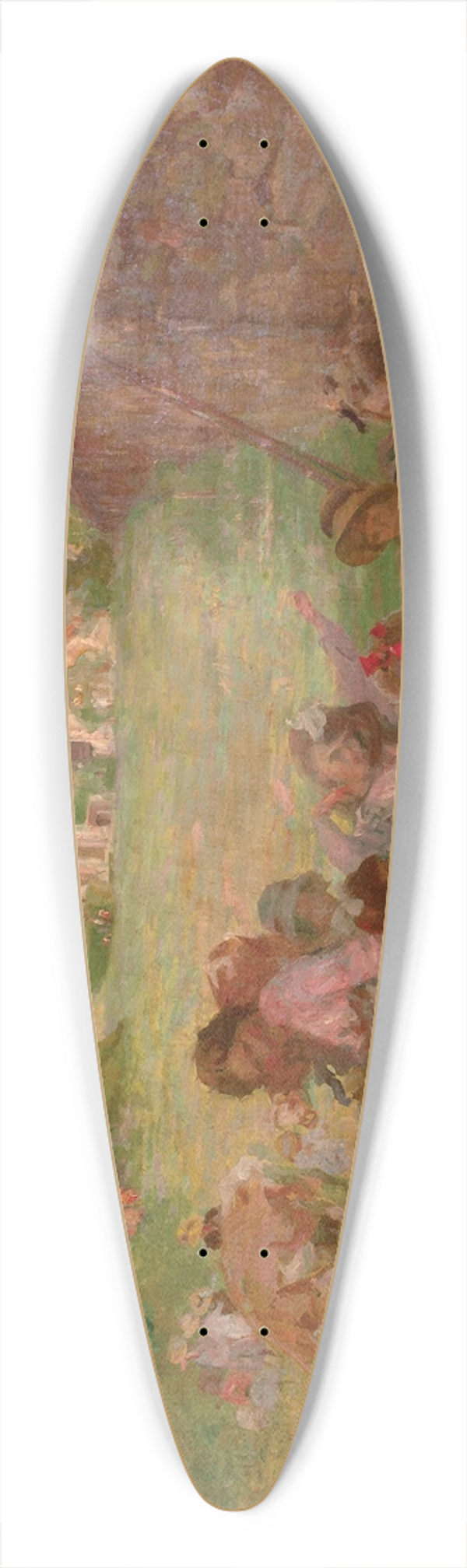 Eliseu Visconti - Ronda de crianas 39.3 inch art pintail longboard deck
