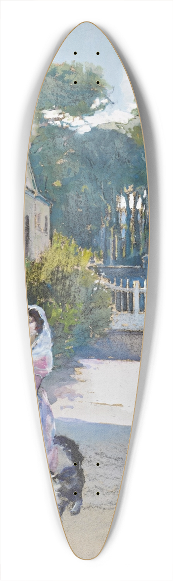 Elizabeth Adela Forbes - Picking Flowers 39.3 inch art pintail longboard deck