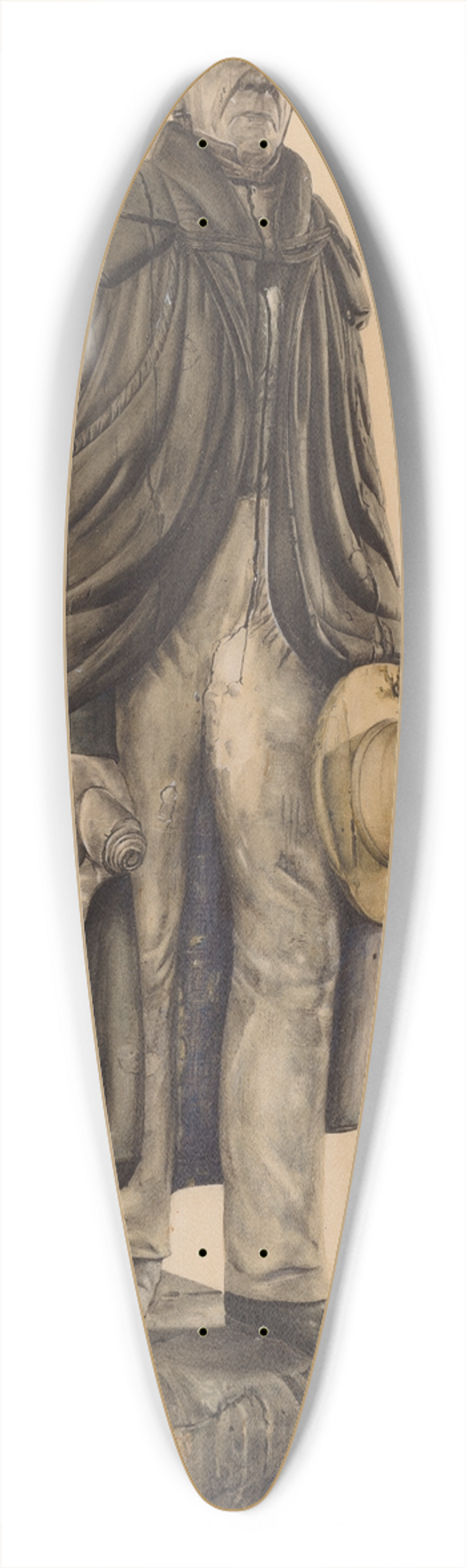 Elizabeth Fairchild - Figurehead 39.3 inch art pintail longboard deck