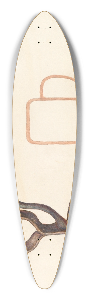 Elizabeth Johnson - Branding Iron 39.3 inch art pintail longboard deck
