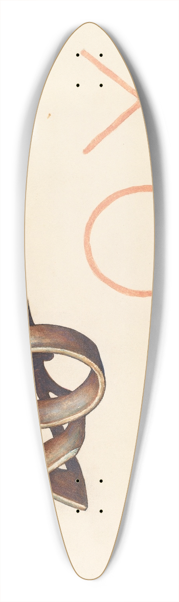 Elizabeth Johnson - Branding Iron 39.3 inch art pintail longboard deck
