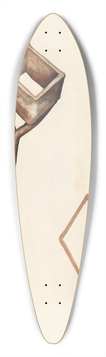 Elizabeth Johnson - Branding Iron 39.3 inch art pintail longboard deck
