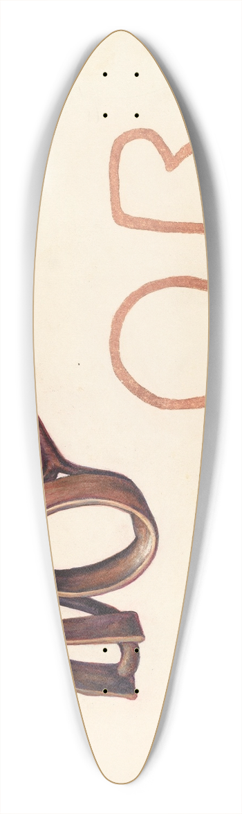 Elizabeth Johnson - Branding Iron 39.3 inch art pintail longboard deck