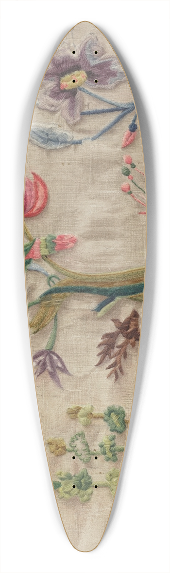 Elizabeth Moutal - Embroidery 39.3 inch art pintail longboard deck