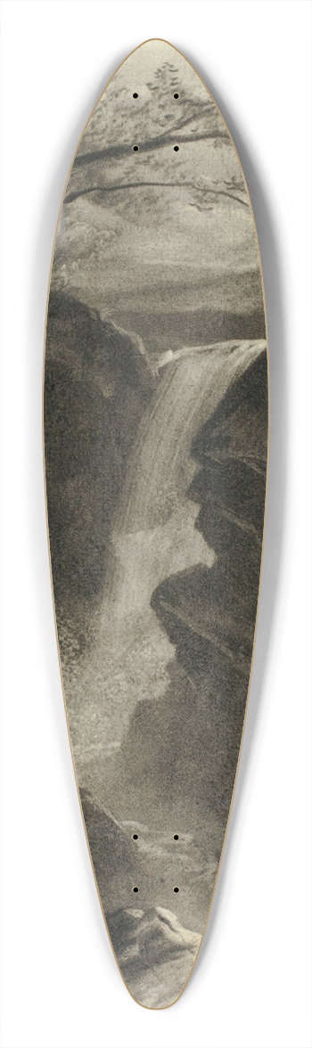 Elizabeth Murray - Mountain Waterfall 39.3 inch art pintail longboard deck