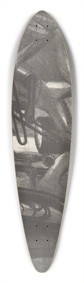 Elizabeth Olds - WPA Rhythm 39.3 inch art pintail longboard deck