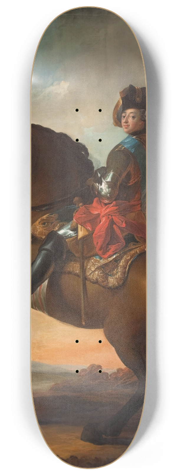 Carl Gustaf Pilo - Frederik V on Horseback 8.25 inch art skate deck