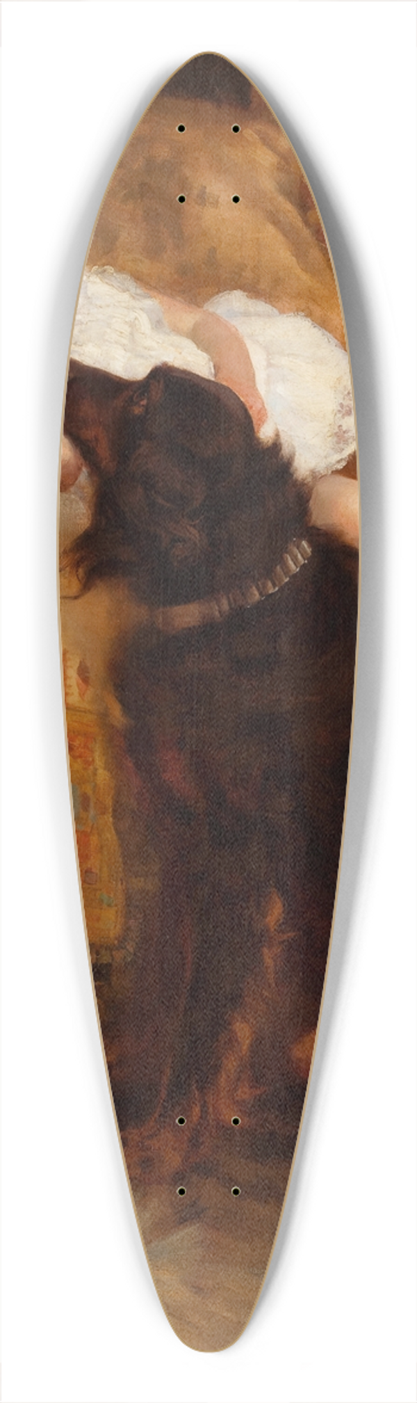 Elizabeth Strong - Sleeping Child with Dog 39.3 inch art pintail longboard deck