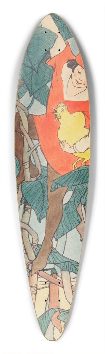 Elizabeth Tyler Wolcott - Jack And The Bean-Stalk 39.3 inch art pintail longboard deck