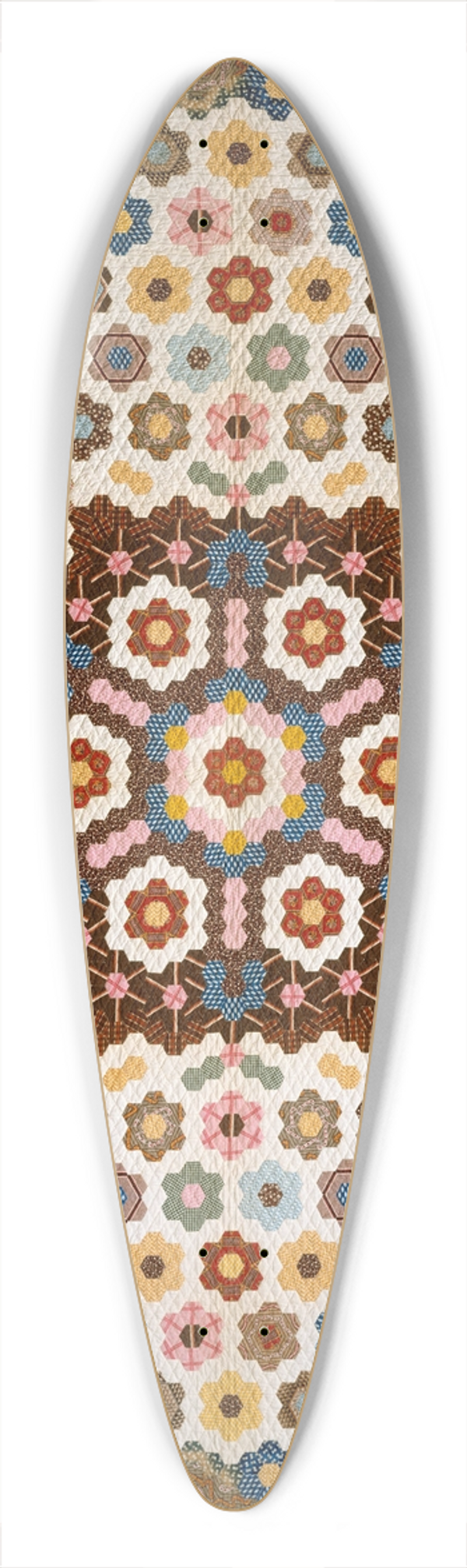 Elizabeth Van Horne Clarkson - Honeycomb Quilt 39.3 inch art pintail longboard deck