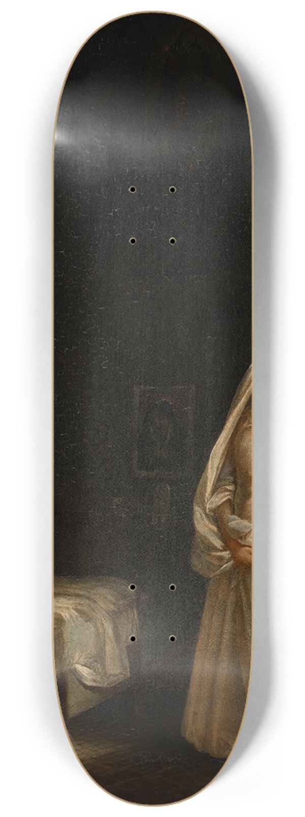 Carl Gustaf Plagemann - A Nun In Her Cell 8.25 inch art skate deck