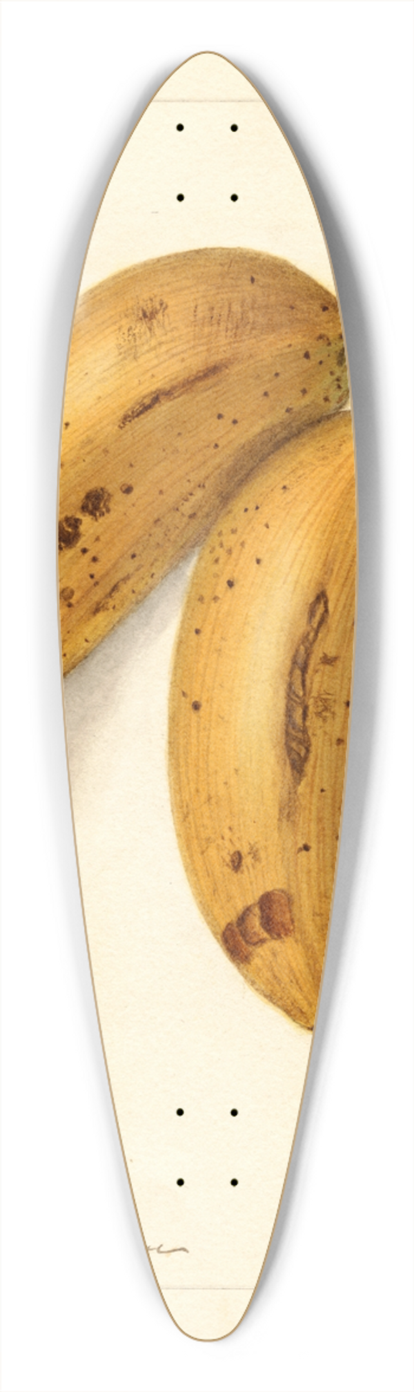 Ellen Isham Schutt - Musa: Dacca 39.3 inch art pintail longboard deck