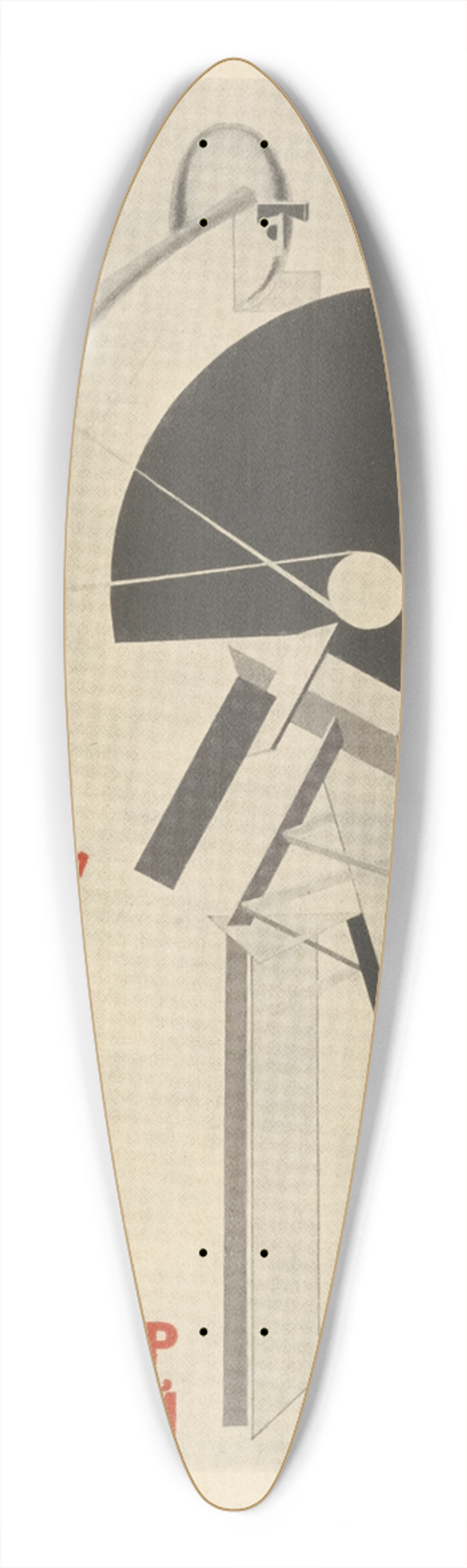 El Lissitzky - Matrosam 39.3 inch art pintail longboard deck