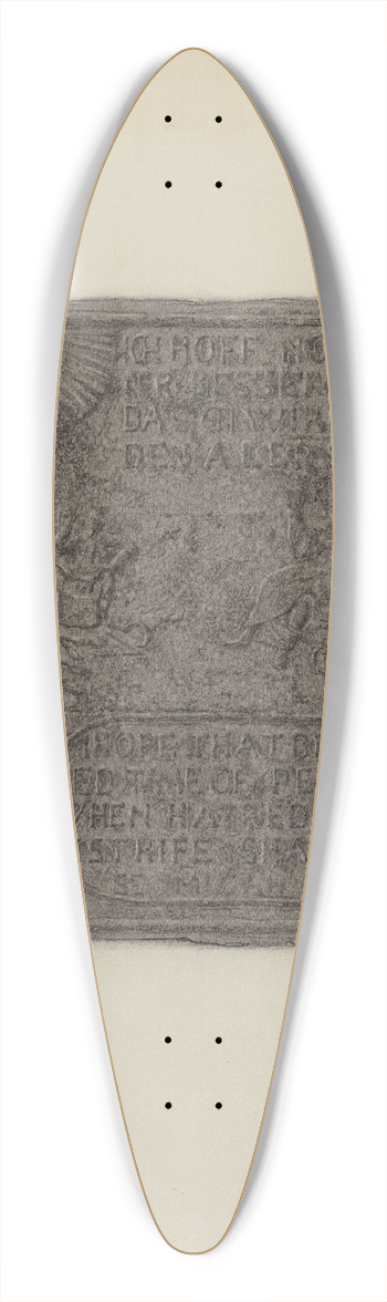 Elmer G. Anderson - Pa. German Stove Plate 39.3 inch art pintail longboard deck