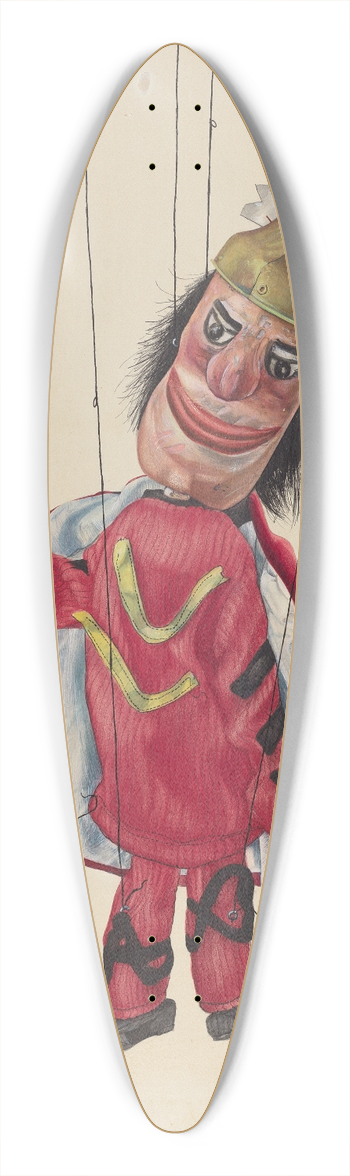 Elmer Weise - Marionette  King Saul 39.3 inch art pintail longboard deck