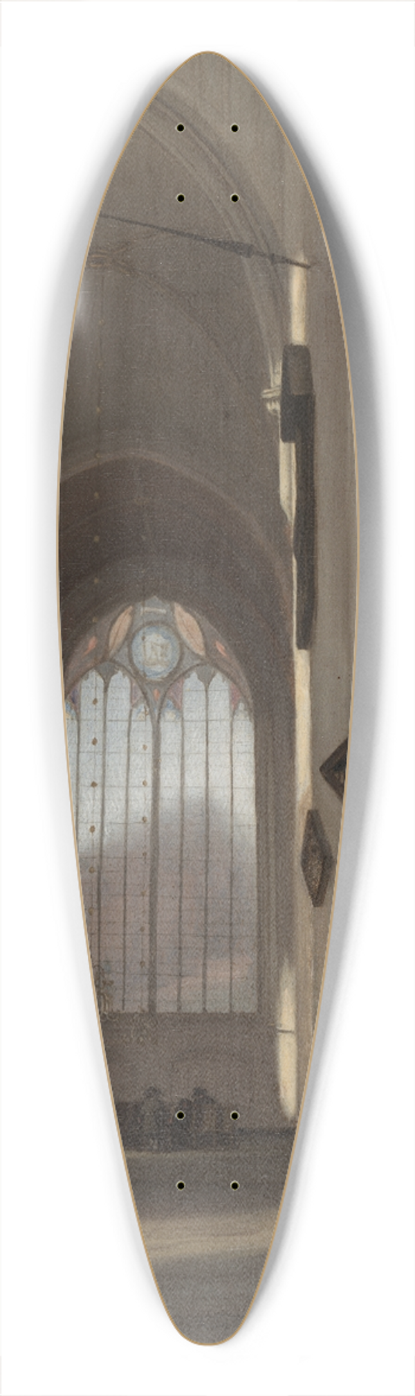 Emanuel de Witte - Interior of a Church 39.3 inch art pintail longboard deck