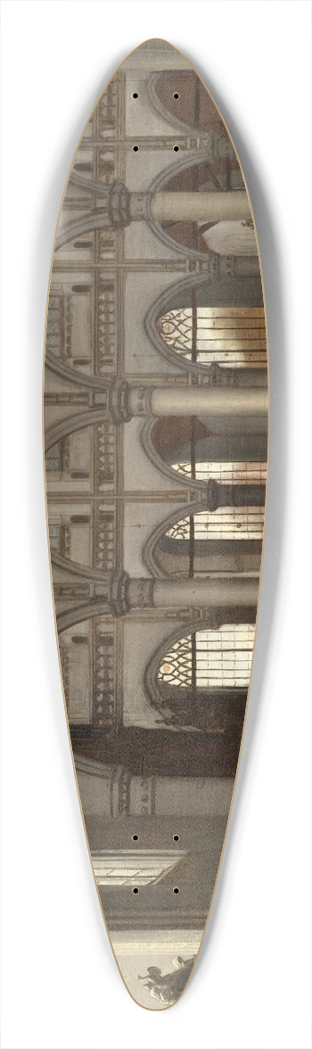 Emanuel de Witte - Interior of the Oude Kerk, Amsterdam 39.3 inch art pintail longboard deck