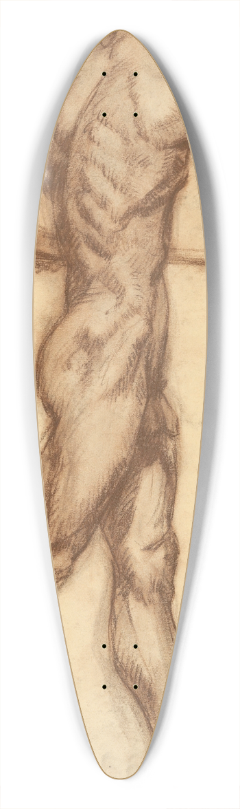 Emil Alexay-Olexk - Study of a Man by a Horizontal Bar 39.3 inch art pintail longboard deck