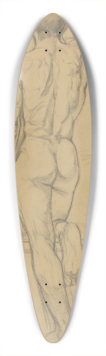 Emil Alexay-Olexk - tdia stojaceho muskho aktu 39.3 inch art pintail longboard deck