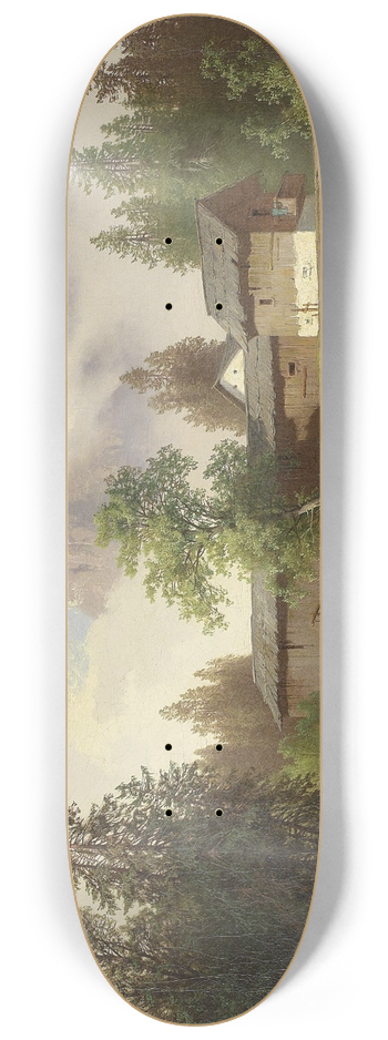 Carl Hasch - Landschaft mit Sgemhle 8.25 inch art skate deck