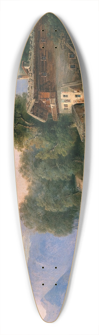 Emil Barbarini - A Scene in Berchtesgaden 39.3 inch art pintail longboard deck