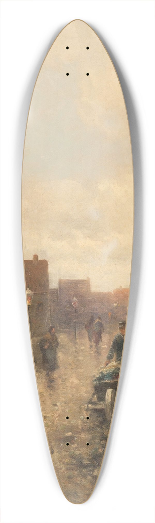 Emil Barbarini - On the boulevard 39.3 inch art pintail longboard deck