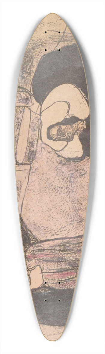Emile Bernard - Bretonne nourissant les cochons 39.3 inch art pintail longboard deck