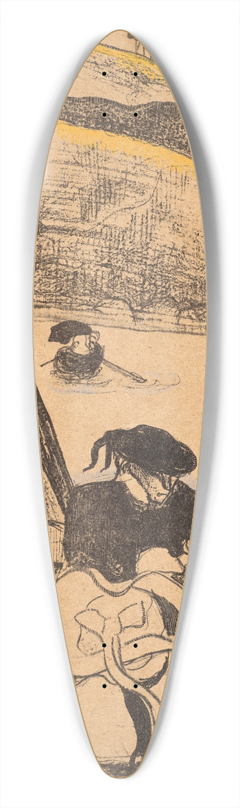 Emile Bernard - Bretons dans une barque ou Le retour du pardon 39.3 inch art pintail longboard deck