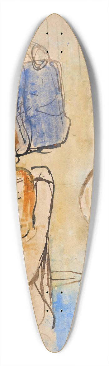 Emile Bernard - Etude pour Baigneuses 39.3 inch art pintail longboard deck