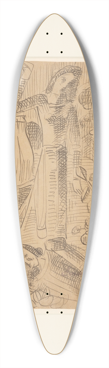 Emile Bernard - Scne de La Chanson de Roland 39.3 inch art pintail longboard deck