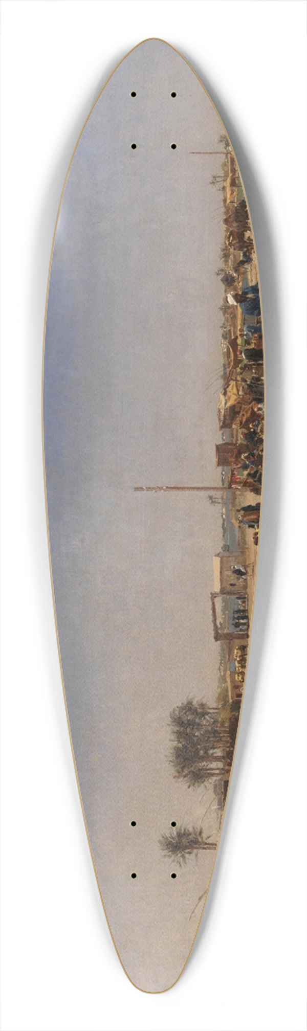 Emile Charles Wauters - Cairo Seen from the Kasr-el-Nil Bridge 39.3 inch art pintail longboard deck