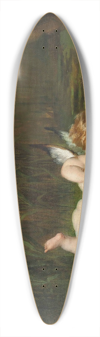Emile Meyer - Cupid and his own reflection 39.3 inch art pintail longboard deck