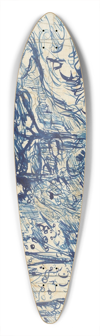 Emile Othon Friesz - Skovinterieur med brndehugger. La Cte de Grce, Honfleur. 39.3 inch art pintail longboard deck