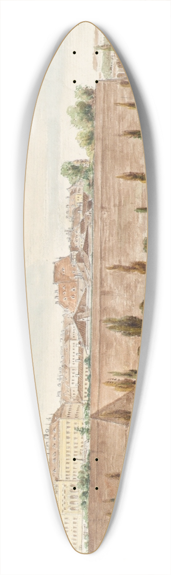 Emil Htter - Die Augustinerbastei in Wien 39.3 inch art pintail longboard deck