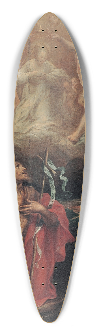Emilian School - Coronation of the Virgin with Saint John the baptist 39.3 inch art pintail longboard deck