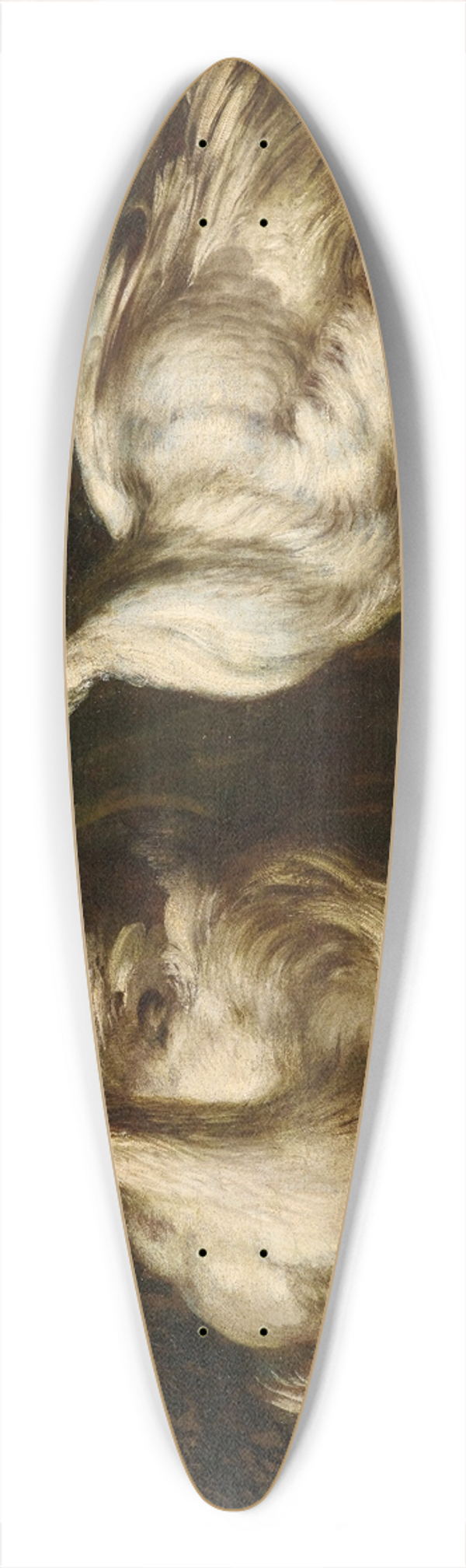 Emilian School - Ducks and Guinea Pigs 39.3 inch art pintail longboard deck