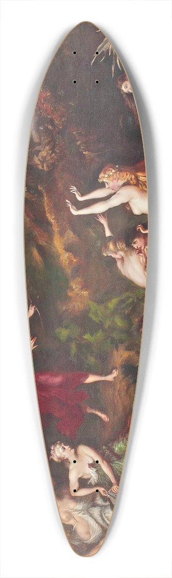 Emilie Chaese - Diana and Actaeon 39.3 inch art pintail longboard deck