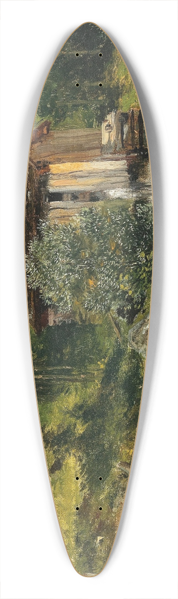 Emilie Mediz-Pelikan - Htte am Pa Luegg 39.3 inch art pintail longboard deck