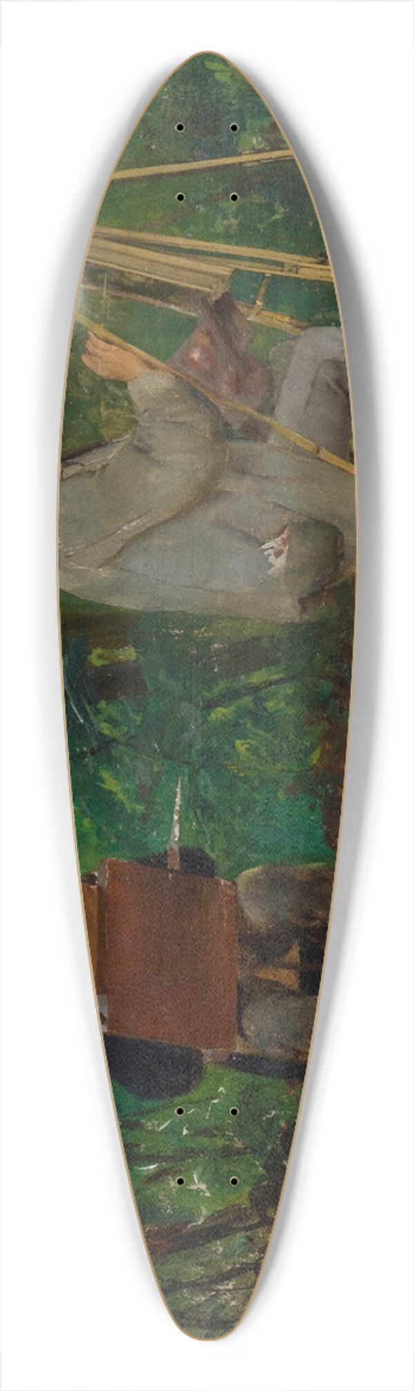 Emil Lugo - Edmund Kanoldt und Emil Lugo, im Freien malend 39.3 inch art pintail longboard deck