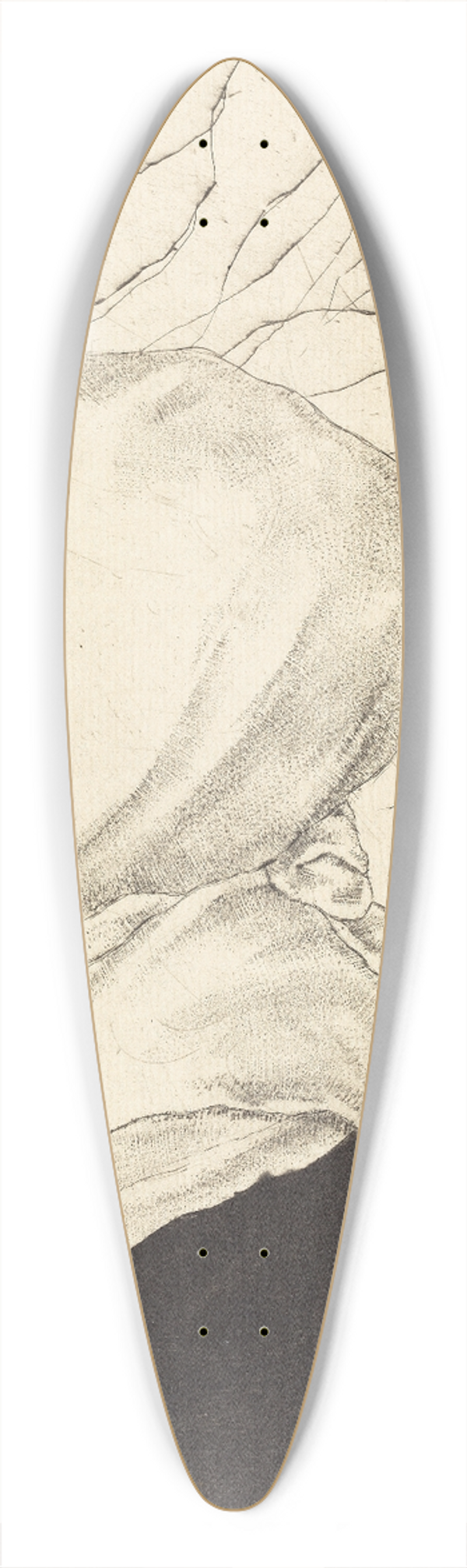 Emil Orlik - Japanerin im Winterkleid (Japanese Woman in Winter Dress) 39.3 inch art pintail longboard deck