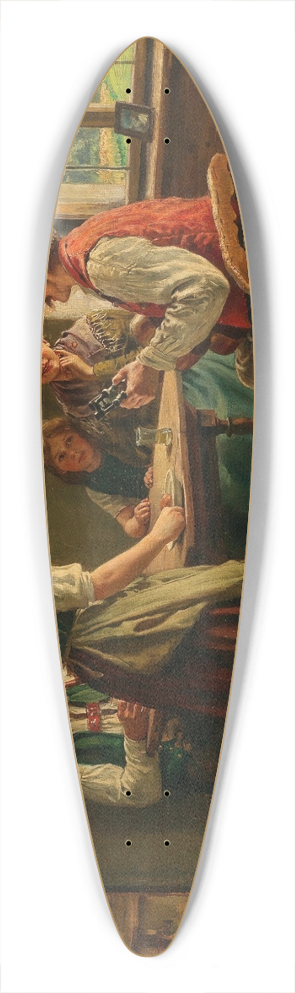 Emil Rau - A Conversation at Home 39.3 inch art pintail longboard deck