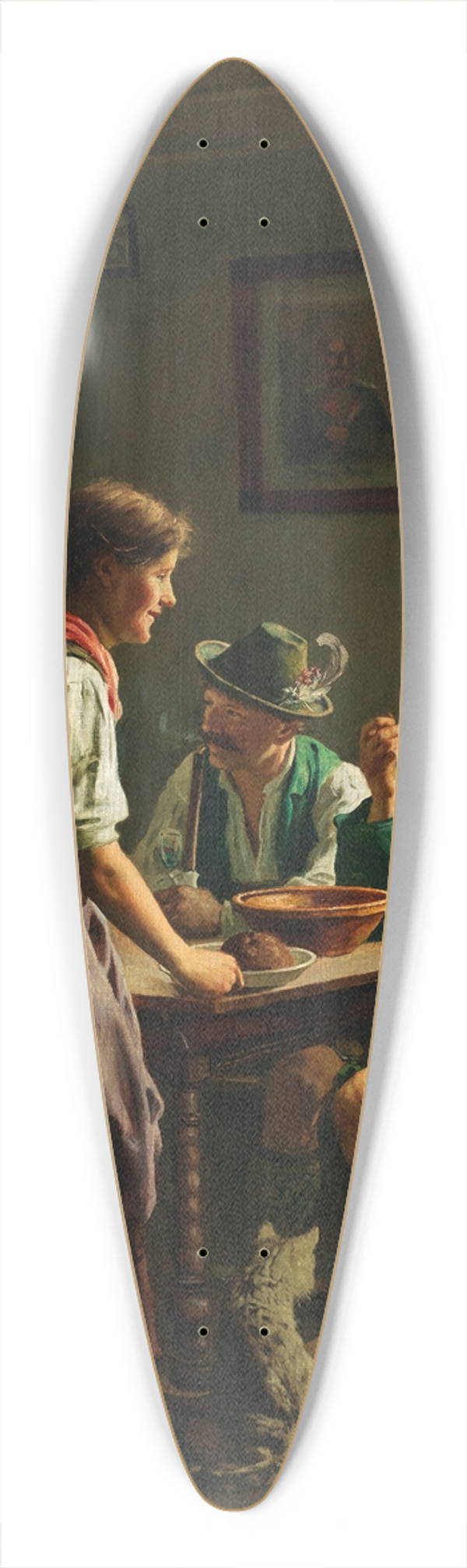 Emil Rau - A Meal in the Mountains 39.3 inch art pintail longboard deck