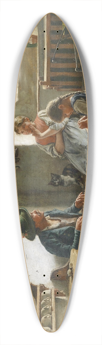 Emil Rau - Der Zitherspieler 39.3 inch art pintail longboard deck