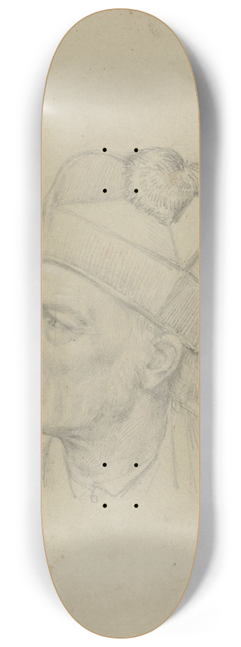 Adolph Tidemand - Male head 8.25 inch art skate deck