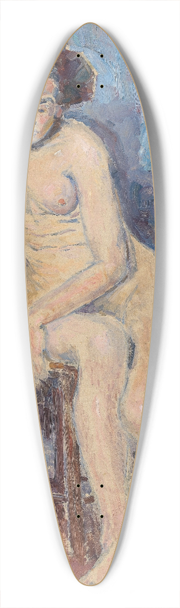 Emil von Gerliczy - Akt 39.3 inch art pintail longboard deck