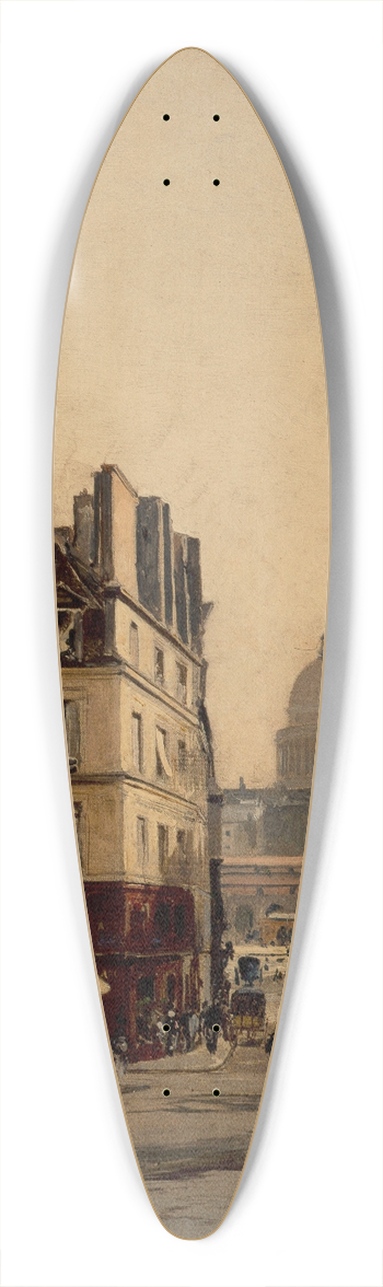 Emmanuel Lansyer - La Rue du Haut-Pav 39.3 inch art pintail longboard deck