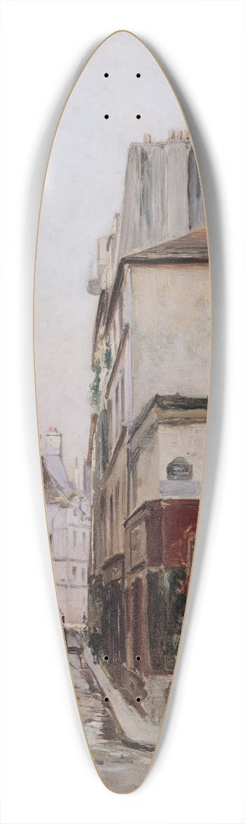 Emmanuel Lansyer - La Rue Hautefeuille 39.3 inch art pintail longboard deck