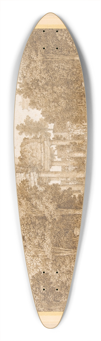 Ennemond Alexandre Petitot - Veduta del Boschetto dArcadia dalla parte del Tempio 39.3 inch art pintail longboard deck